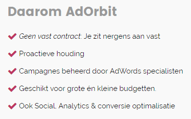 AdWords specialist (SEA) nodig? Meer marketing resultaat met AdOrbit